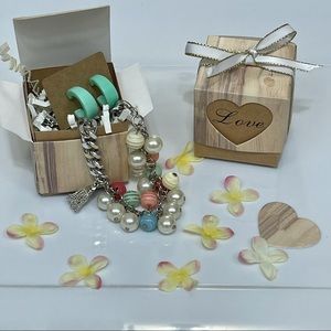 🌱 Vintage Spring Beaded Necklace & Earring Bundle